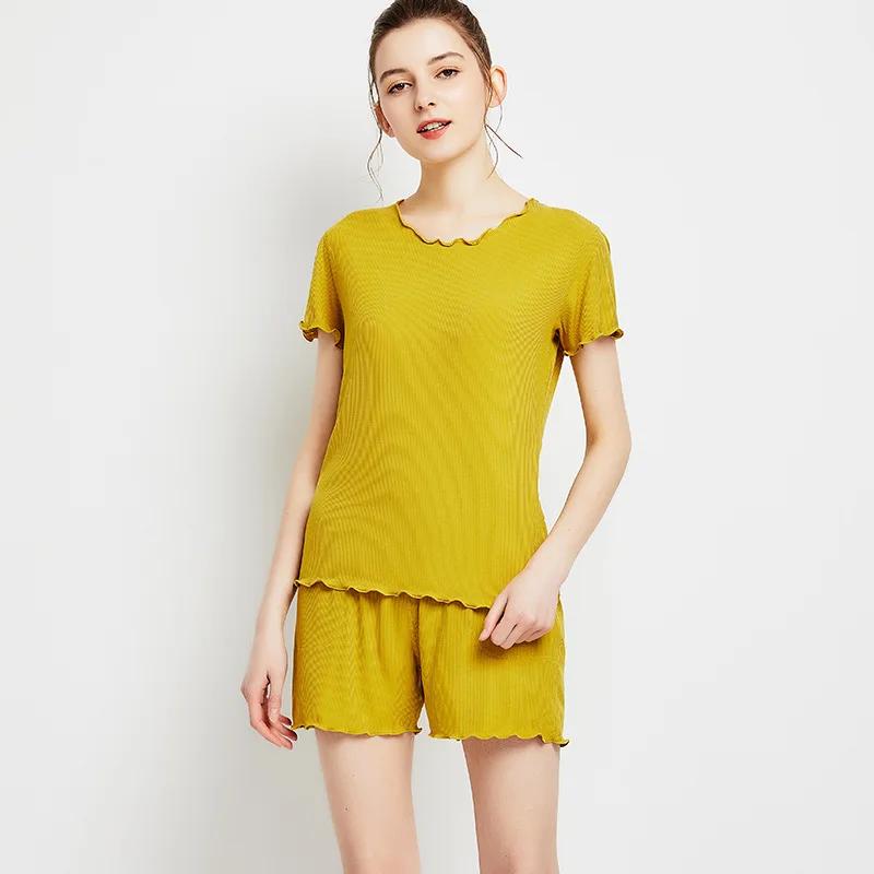 Summer Modal Short-sleeved Shorts Suit Ladies Pajamas Casual Loose Comfortable Pajamas Suits  Pajamas for Women
