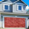 6 x 13 ft Birck Wall Garage Door Backdrop,Rustic Red Brick Wall Background, Farmhouse Stone Wall Garage Door Cover Kids Adult Birthday Party Decor