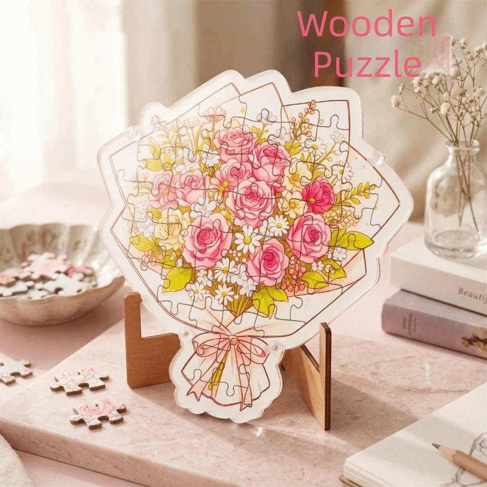 Animal Puzzle Cat Wooden Puzzle Brain Burning Unique Irregular Puzzle Butterfly Jigsaw for Adults