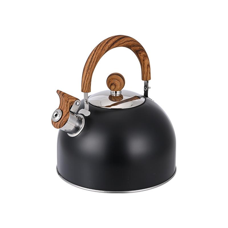 

Household black outdoor picnic induction cooker with handle heating ringing kettle 2.5l stainless steel whistling kettle