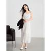 Aiyilian Women's Elegant Pleated Strapless Midi Dress