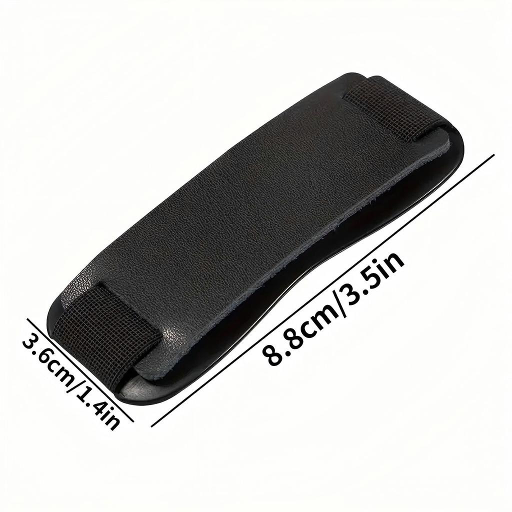 Universal Retractable Phone Strap Stand Leather Textured Adhesive Holder Anti Slip Versatile Support