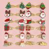 4/12Pcs Girls Christmas Hair Clips Glitter BB Hairpin Cartoon Hairclip Santa Claus Barrette Clips for Kids Hair Accessories