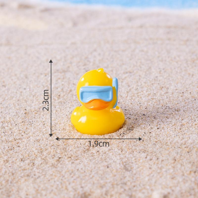 Micro-landscape Cute Little Yellow Duck Animal FigurineChristmas Decoration Accessories Car Desktop Mini Ornaments