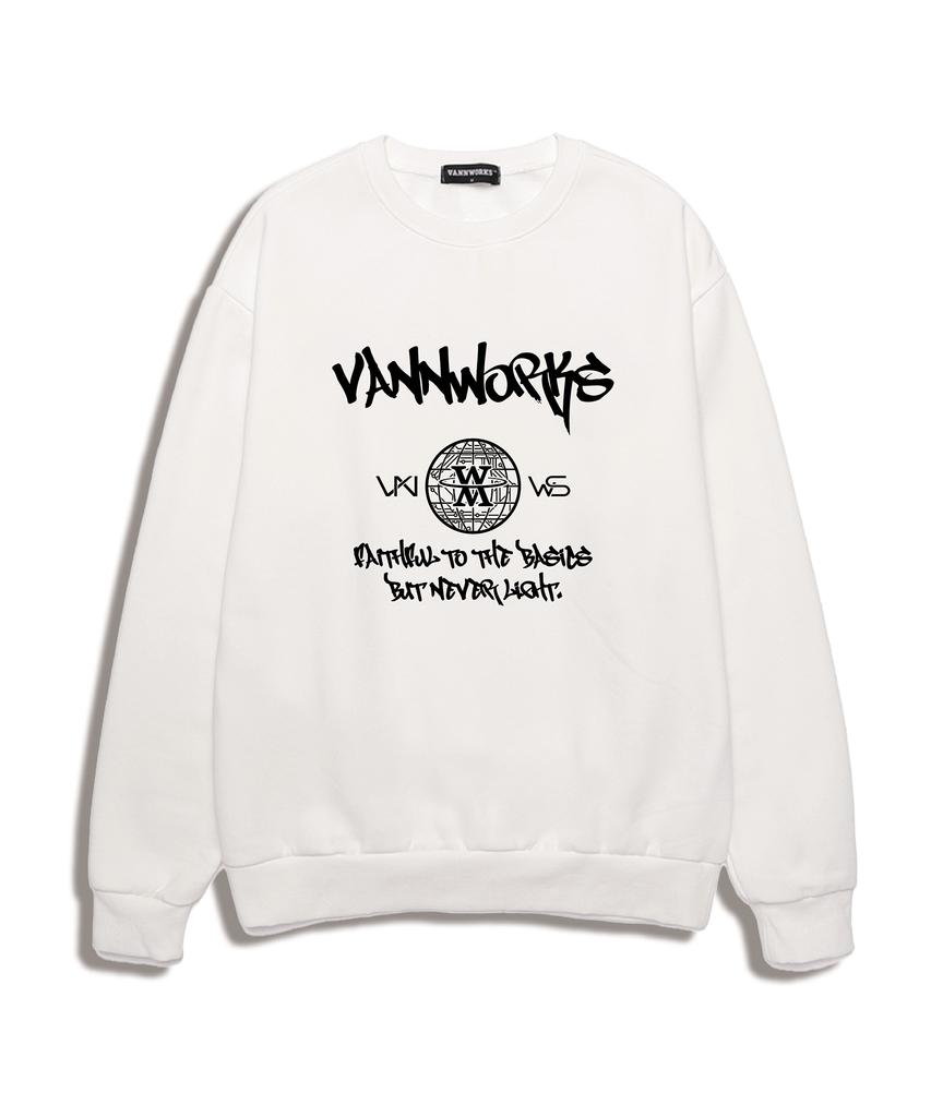 VANNWORKS Crypto Oversized Sweatshirt (Vls0024) White