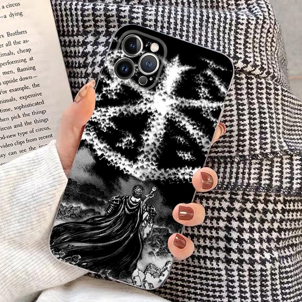 Berserk Comics Anime Phone Case for iPhone 15 8 7 6 6S Plus X SE 2020 XR XS 14 11 12 13 Mini Pro Max Mobile Case