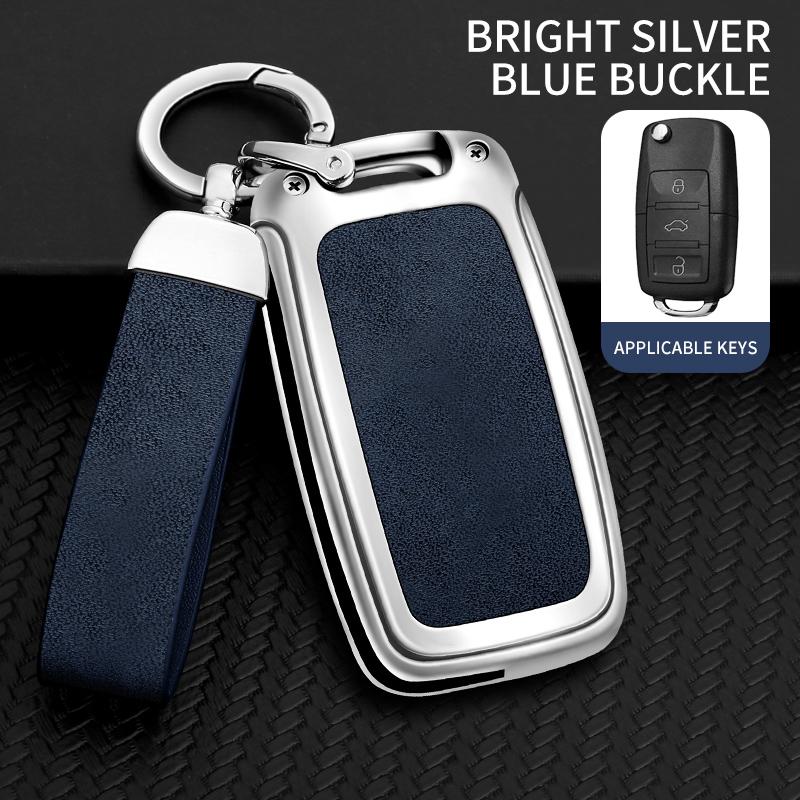 

Leather Car Key Case Cover Shell For Volkswagen Vw Polo Golf Passat Tiguan Beetle Caddy T5 Up Eos Skoda Octavia Seat Leon Altea