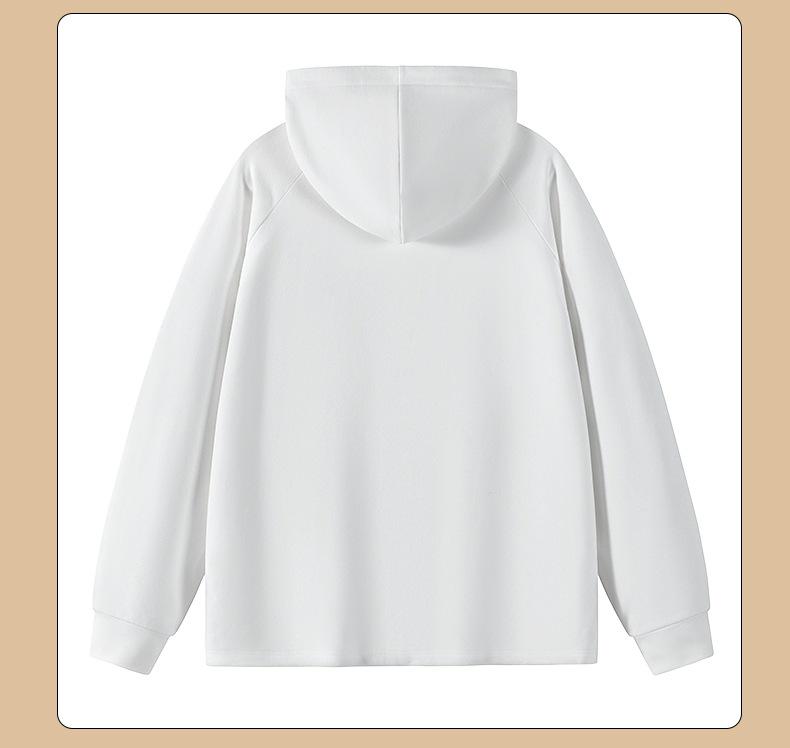 Unisex Long Sleeve Hoodie with Custom Logo – Double-Sided Fleece, Skin-Friendly Pullover Jacket for Couples