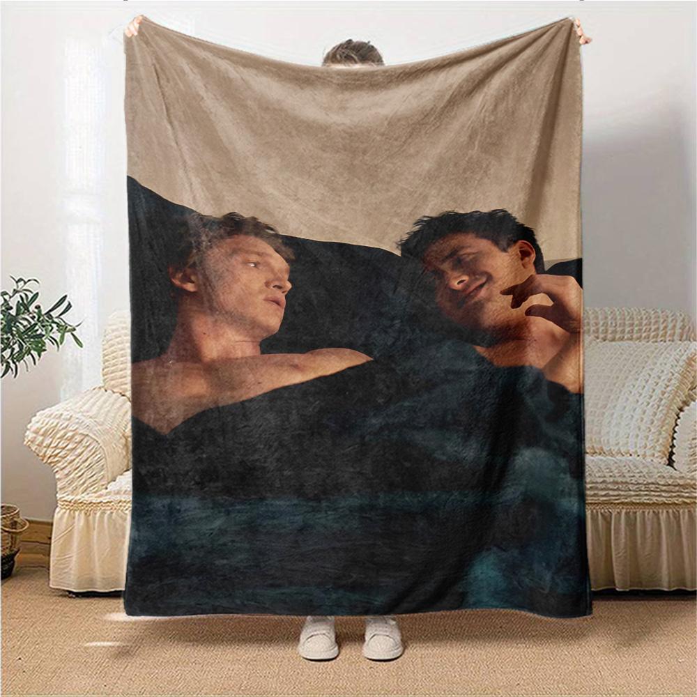 Two Men Together Blanket Soft Throw Blanket For Home Bedroom Bed Sofa Travel Office Solid Christmas Blanket