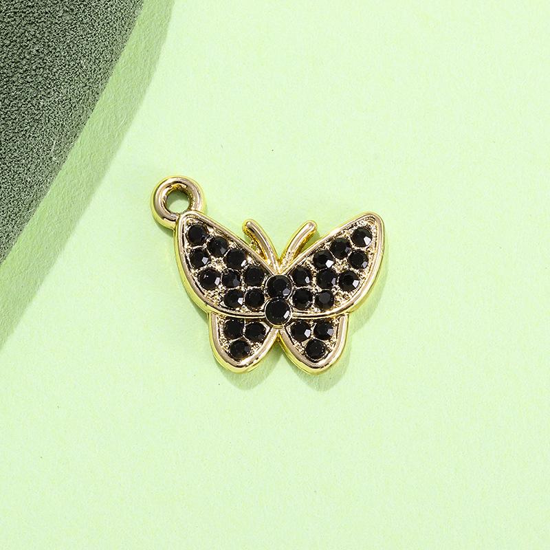 Breloque Pendentif Papillon Strass Coloré pour Bijoux, Charme pour Bracelets, Chevillères et Colliers DIY