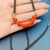 Handmade Woven Red Sand Necklace - Ethnic Style, Trendy Design, Niche Couple Accessory for Women