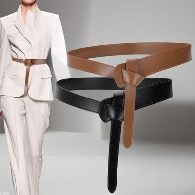 Knotted Belt Women's Sweater Coat Decorative Women's Belt Skirt Typified Leather Waist Seal