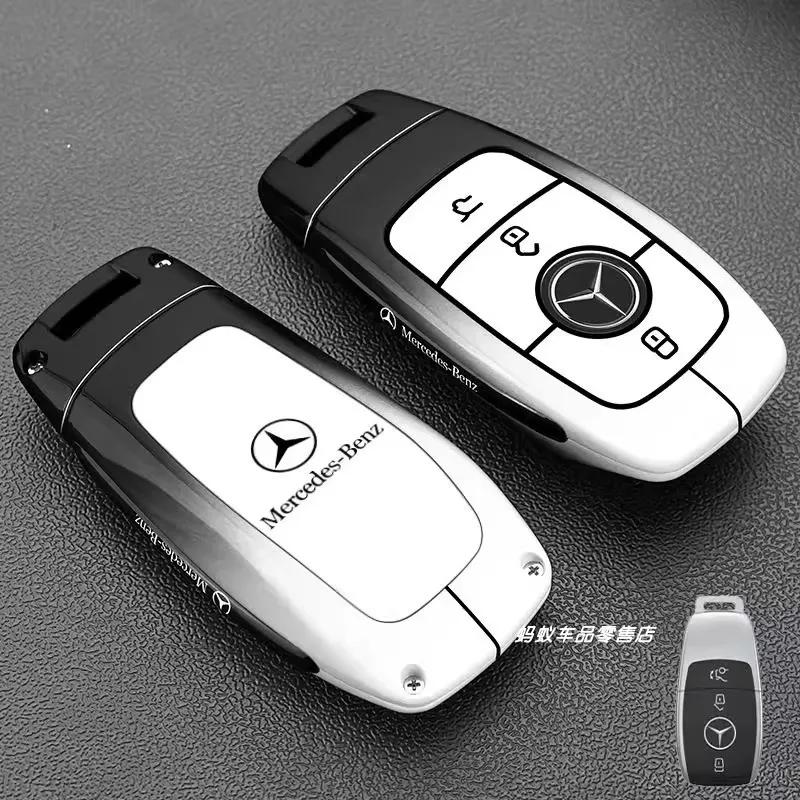 Zinc Alloy Car Remote Key Case Cover Shell For Mercedes Benz A C E S G Class GLC CLE CLA GLB GLS W177 W205 W213 W222 X167 AMG FF2