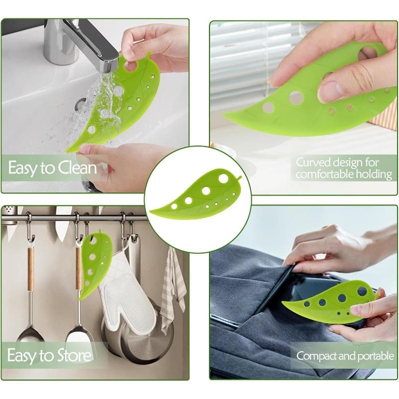 Vegetable Leaf Separator Herb Stripper Core Remover Cutter Multi Functional Kitchen Gadget for Kale Chard Herbs Fast Prep Tool