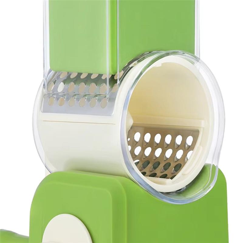 Practical-Rotary Cheese Grater - Manual Vegetable Slicer And Shredder With Handle, Strong Suction Base Efficient Slicing