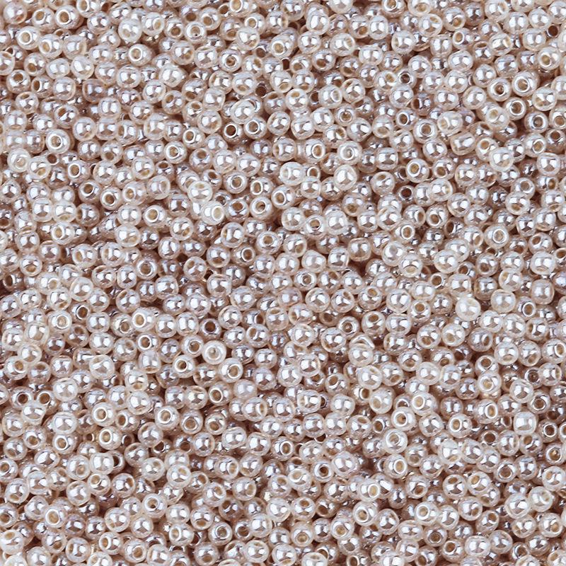 2mm Cream Imitation Jade Glass Seed Beads for DIY Jewelry