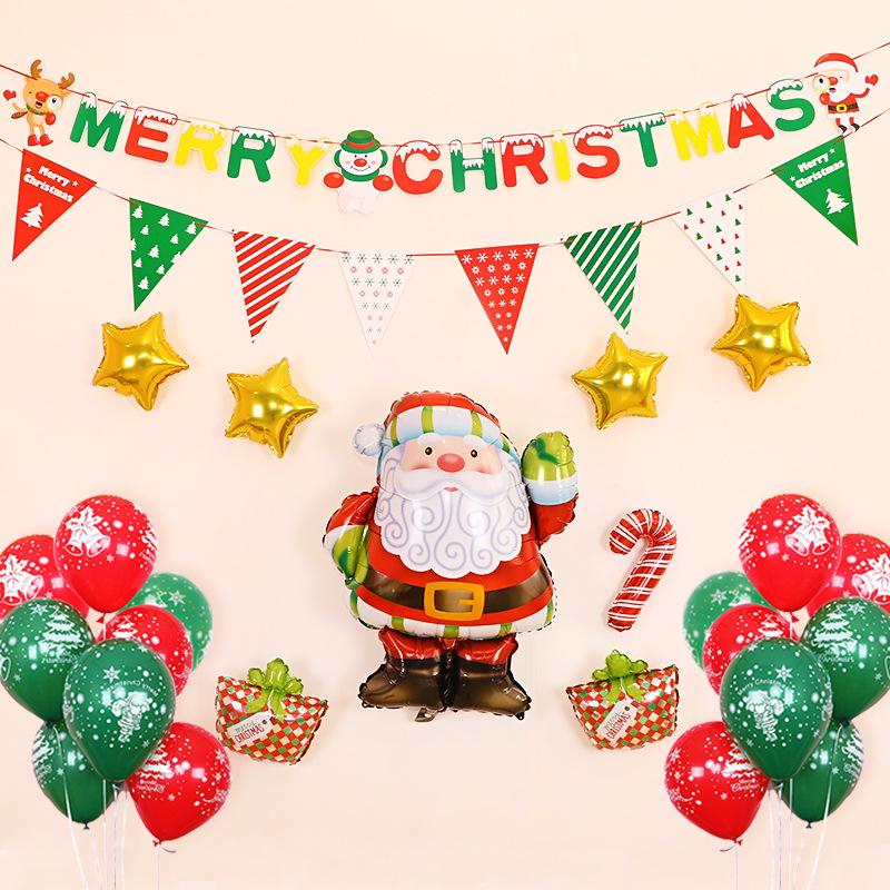 Christmas & New Year Cartoon Foil Balloon Decoration Set