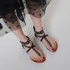 Fashion Women Sandals Vintage Fashion Low Heel High Top Casual Sandals Beach Bohemian Anti-skid Flip-flops Summer Women Shoes Size36 42