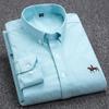 Men's 100% Cotton Oxford Long Sleeve Embroidered Casual Shirt