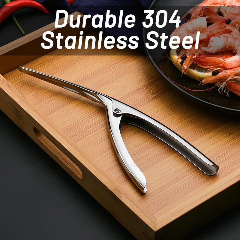 1/2Pcs Shrimp Peeler Stainless Steel Prawn Portable Shrimp Deveiner Tool Peelers Crayfish Cleaning Tool for Easy Prawn Deveining
