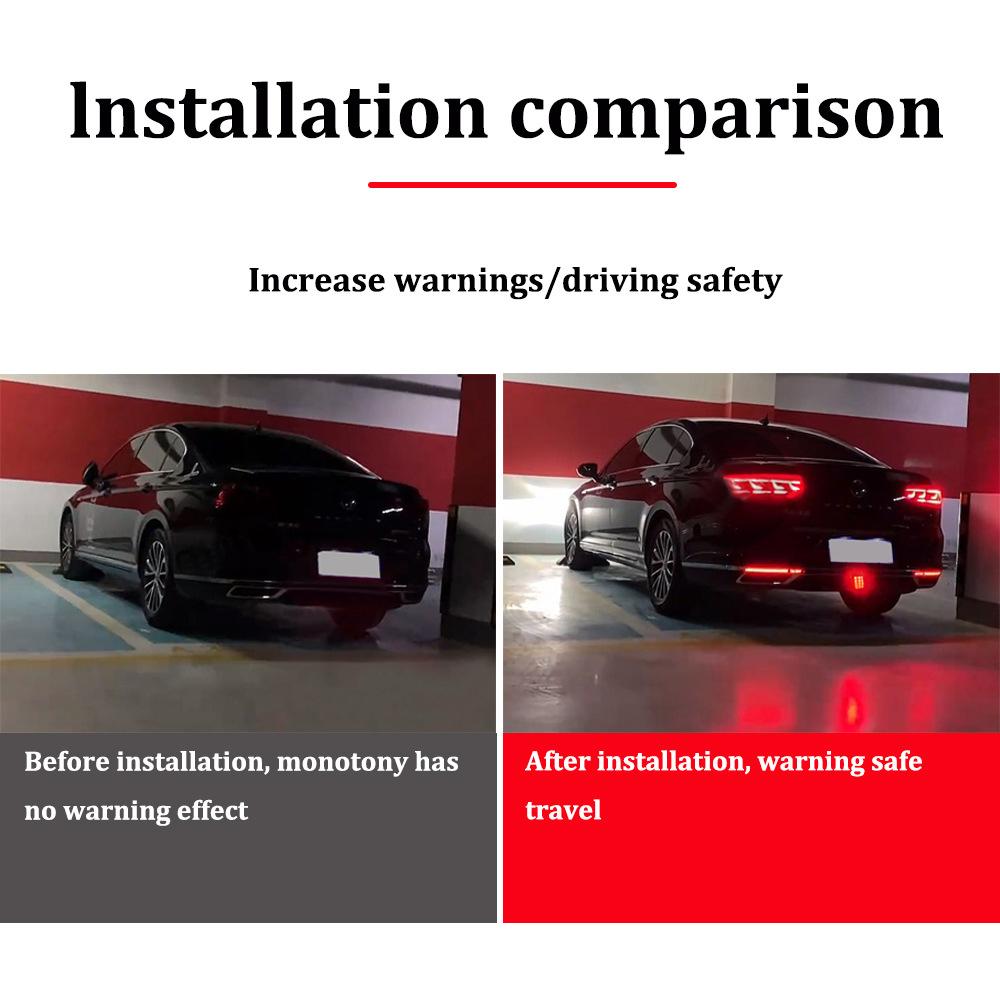 New Strobe Led Brake Pilot Lights For Car Motorcycle Rear Tail Lights Auto Warning Reverse Stop Safety Lamps DRL 12V