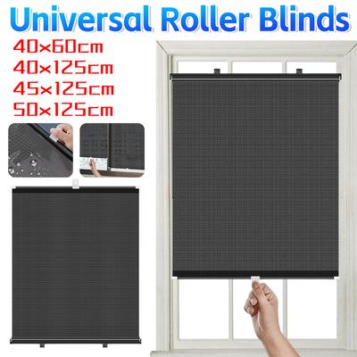 Universal Nail-free Roller Blinds Suction Cup Sunshade Blackout Curtain Car Bedroom Kitchen Office Window Sun-shading Curtains