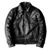 Korean Style Stylish Casual Leather Jacket Mens Genuine Top Grain Calfskin Short Coat