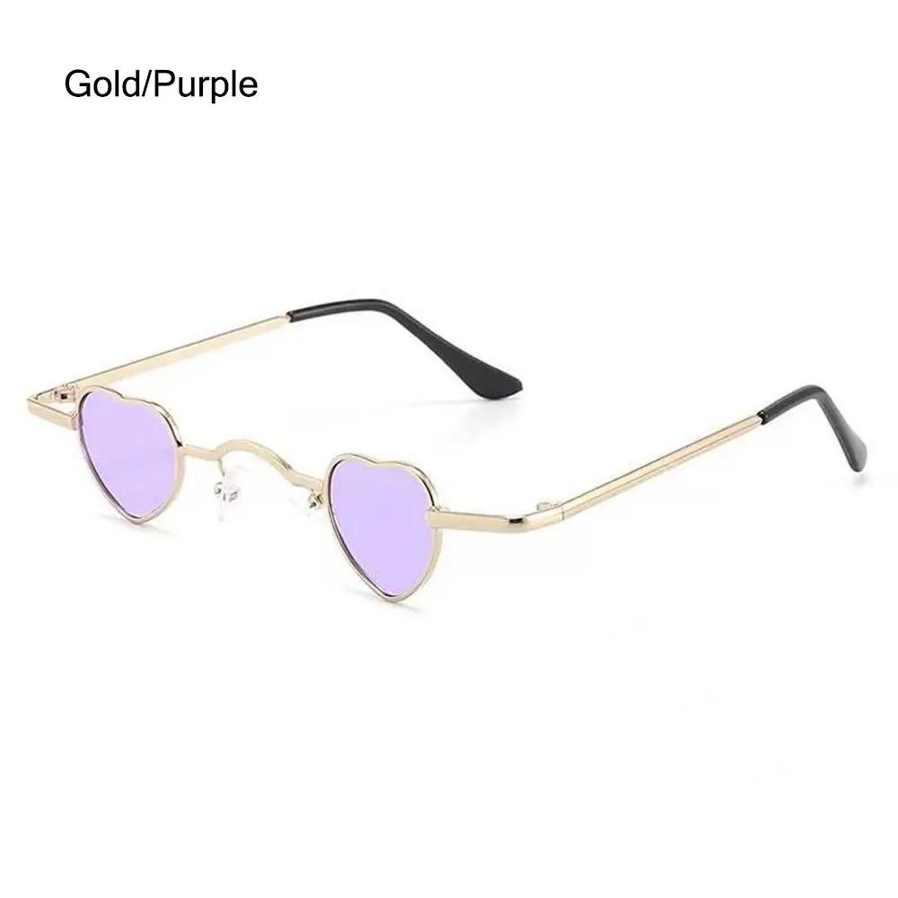 

Mini Heart Shaped Sunglasses Women Men UV400 Metal Frame Hip Hop Punk Sun Glasses Fashion Ins Popular Shades Eyewear as show