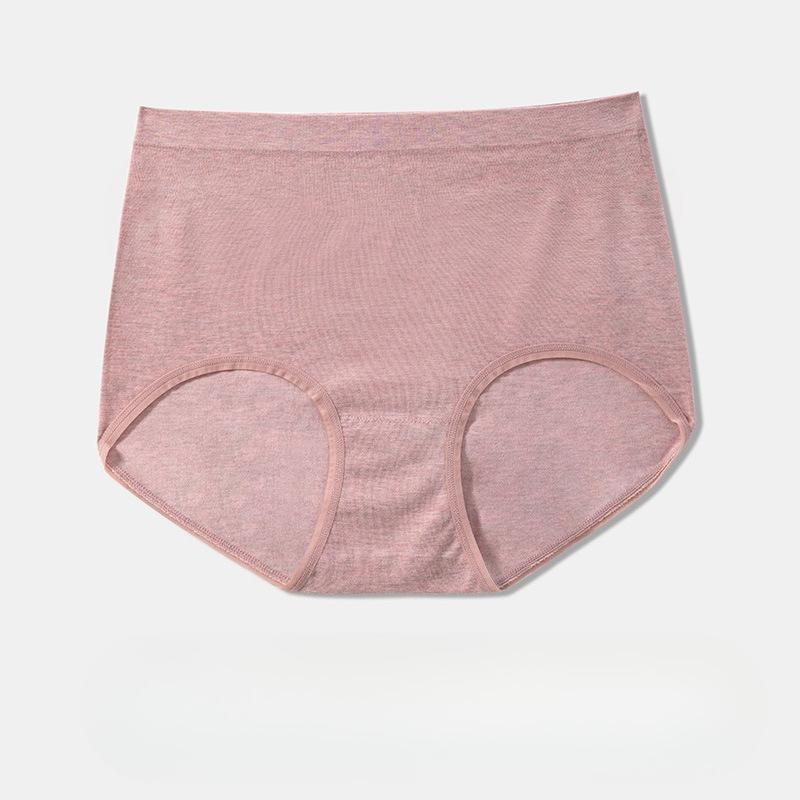 Big Size Female Spring and Autumn Color Cotton High Waist and Belly Without Trace High Stretch Briefs