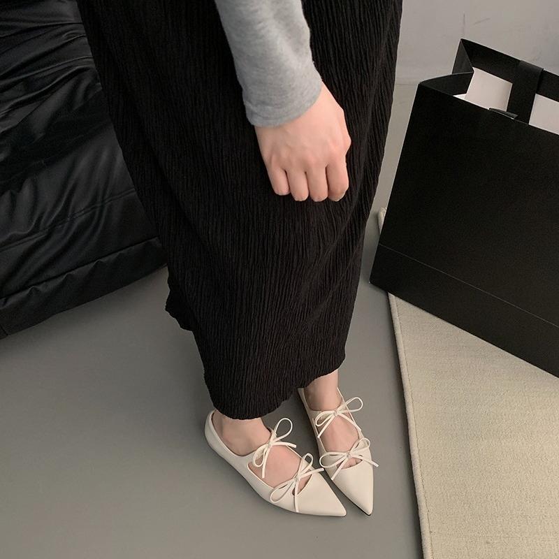 Fashion 2025 Shoes Woman Comfortable and Elegant Bow-Knot Casual Female Sneakers Pointed Toe Increas Height Soft Low Heels Oxfords Plat