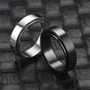 Angst Fidget Spinner Edelstahl Schwarze Ringe Einfacher Titanstahlring für Männer Frauen Hohe Qualität Anti-Stress-Schmuck