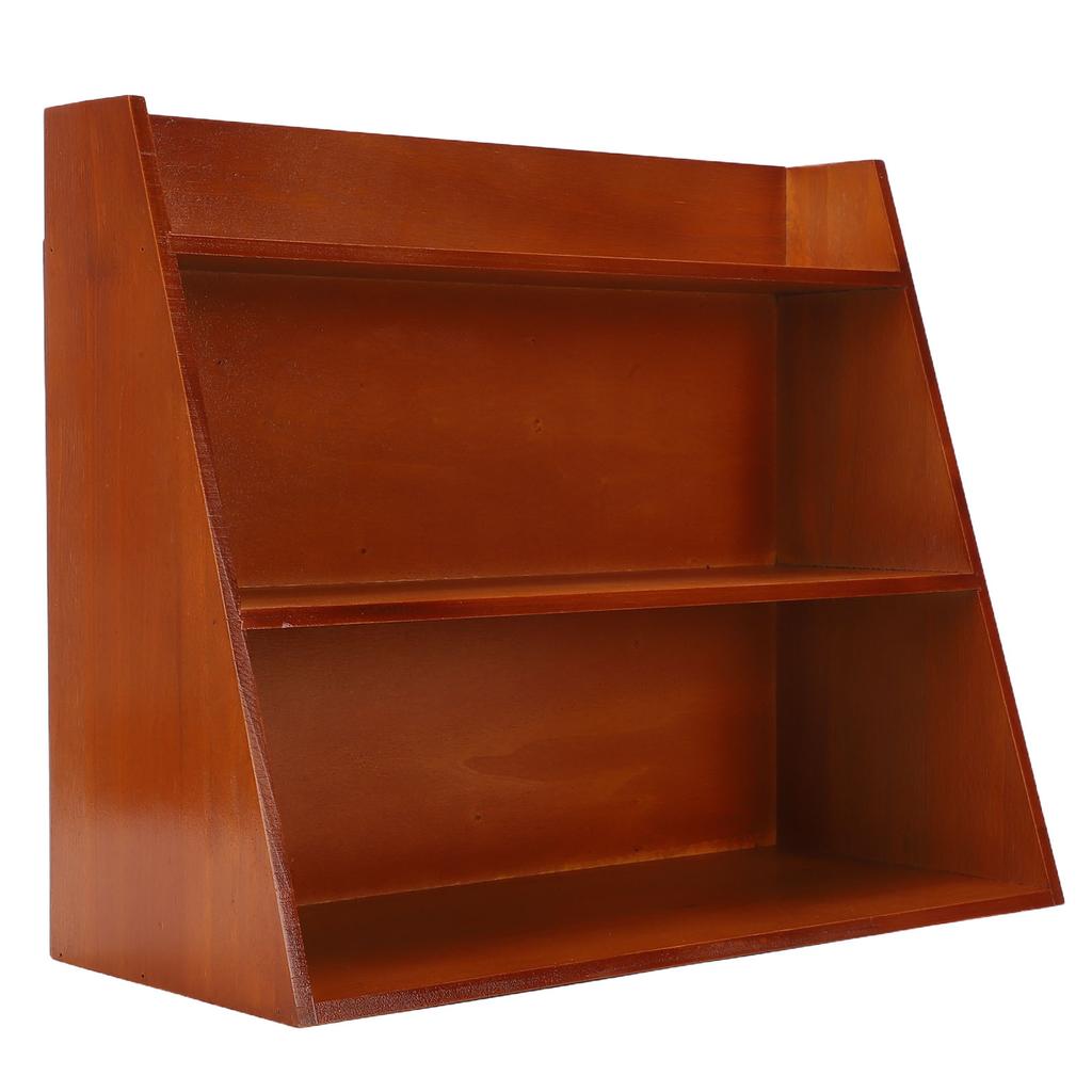 Vintage Displayplank Houten 3 Laags Opslag Vrijstaand Wandmontage Decoratief Bureau Rek voor Koffiekopje Parfum