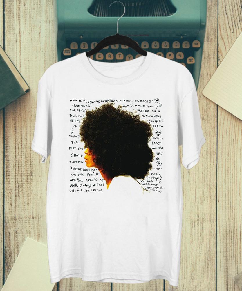 Erykah Badu Worldwide Underground White Cotton T Shirt Full Size S-5XL
