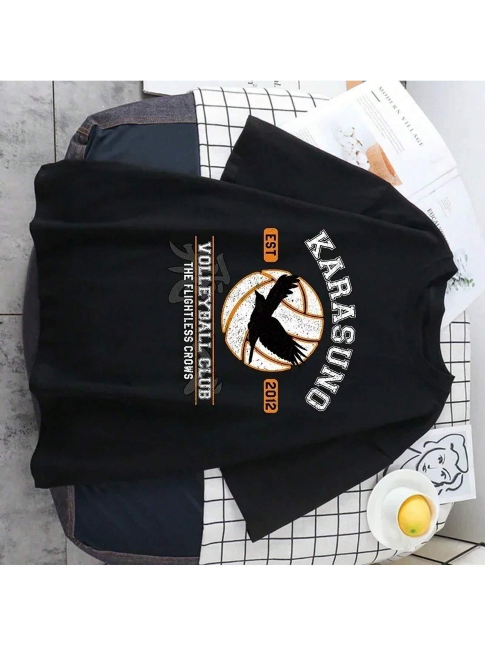 90s Haikyuu Wo unisex T Shirt Kuroo Japanese Anime Bokuto Manga Shoyo Volleyball Creative Tshirt Cartoon Graphic Tees Male T-Shi2rt S разноцветный