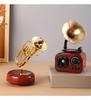 Caixa de Música de Corda Criativa Vintage Decoração para Casa ou Loja