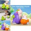 Plastic Toddler Car Toy Set With Inertial Tricycle And Cute Rabbit Chicken Design For Early Learning