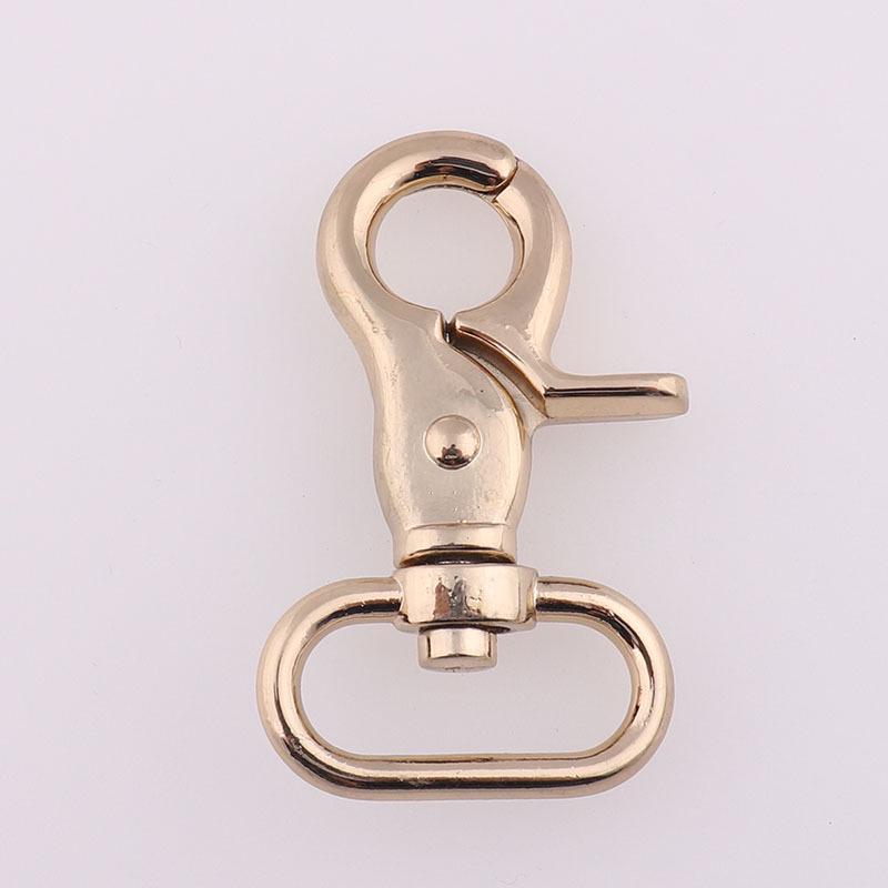 57mm Light Gold Plated Alloy Dog Hook Buckle - Eco-friendly Metal Keychain & Luggage Bag Accessory