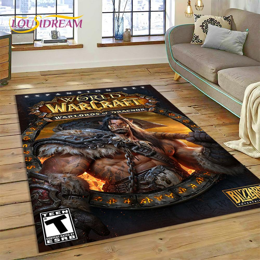 WOW, World of Warcraft  Demon Hunter, Lich King Game Rug Carpet for Living Room Bedroom Home Decor,Non-slip Decoration for Sofa