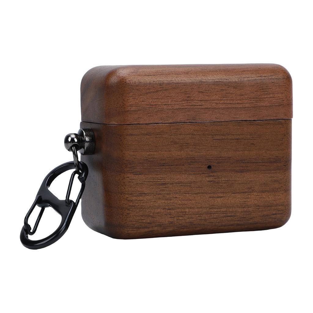 Védőtok illeszkedik a   Pi8 vezeték nélküli   fülhallgatók töltőtokjához, kézzel polírozott   fülhallgatótok diófa borítás