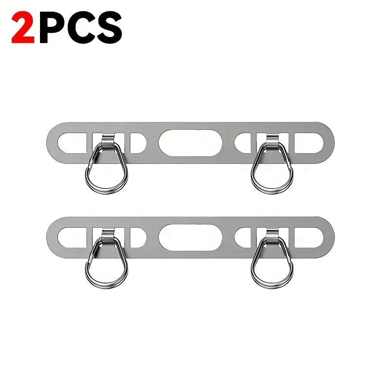 Stainless Steel Side-Clip Phone Lanyard Connector, 1/2-Piece Clip-On Design