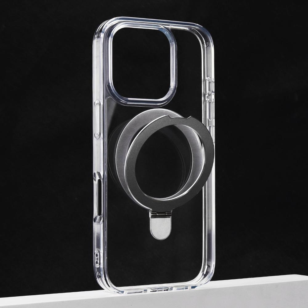 

Transparent Magnetic Anti-Drop Stand Case for Apple 17 Pro Max with Photography Button and Airbag Protection iPhone 14 Pro Max 6.7