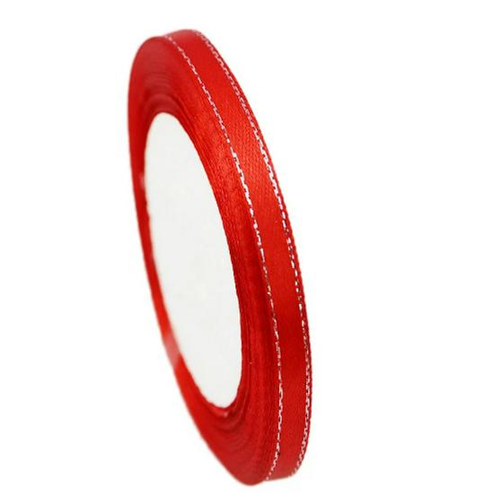 6mm Silver Edge Ribbon for Cake & Gift Box, 22m Roll