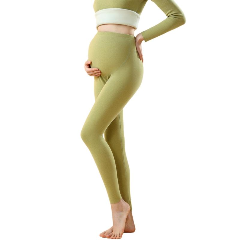 Pantaloni Calzi de Maternitate Toamnă și Iarnă cu Talie Înaltă Leggings cu Suport pentru Abdomen