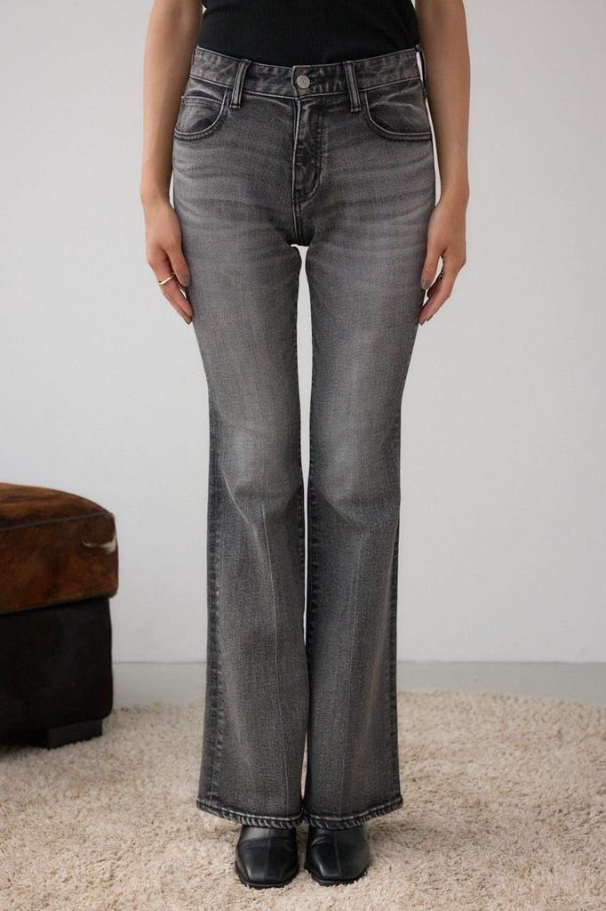 AZUL by moussy AZUL DENIM Center Press Denim S Semi-Flared Women's 250IAC12-2121 L/BLK