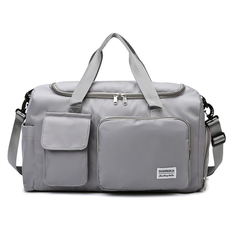 

Outdoor Sports Fitness Bag Men s and Women s Training Swimming Bag Dry and Wet Separation Short-distance Fashion Travel Bag Shoe Compartment серый