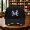 Colorful Butterfly Floral Baseball Cap Unisex Adjustable Polyester Casual Street Style Hat