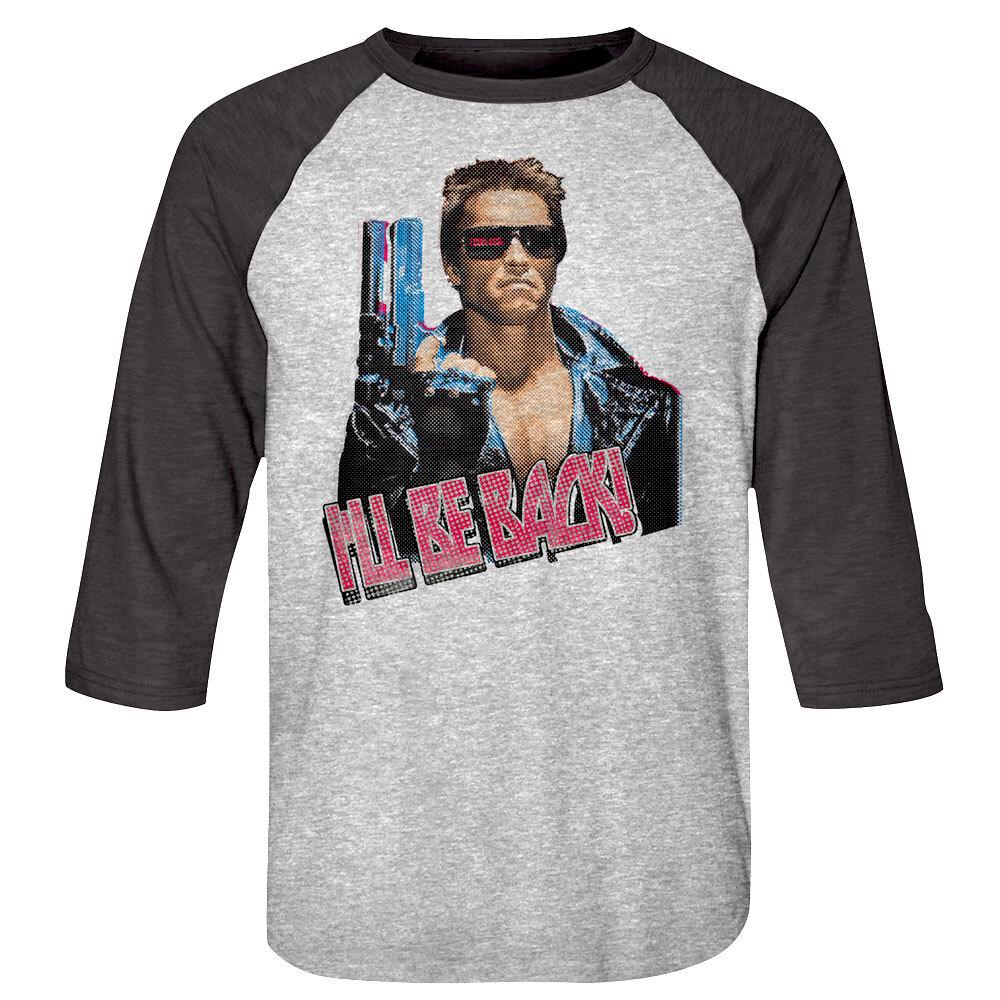 Terminator I ll Be Back Men Raglan Shirt M