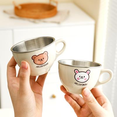 170ml Double Layer 304 Stainless Steel Water Cup For Kids Detachable Mini Milk Coffee Mug Insulated Anti Scalding Drinking Cup