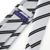 [Ojie] Men's Tie, Silver, 100% Silk, Made in Japan, Formal Tie, Ceremonial Wear, Wedding, Reception, Business