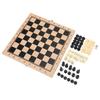 3‑In‑1 Wooden Chess Checkers   Folding Portable Interactive Chess Board Toy